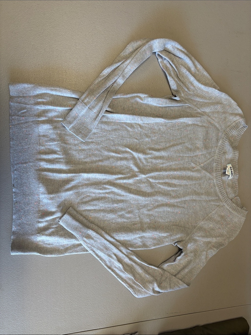 Old Navy Light Heather Gray Crewneck Sweater Top